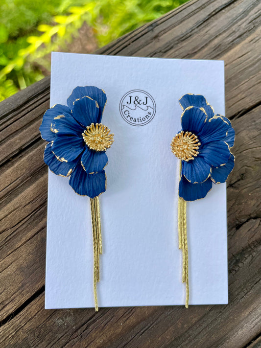 Navy with Gold Tone (worn with or without chains)