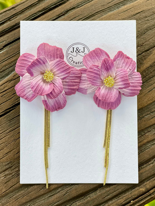 Mauve with Gold Tone (worn with or without chain)