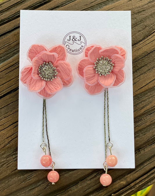 Pink with Silver Tone (worn with or without chain)