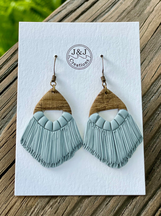 Faux Macrame Dusty Blue