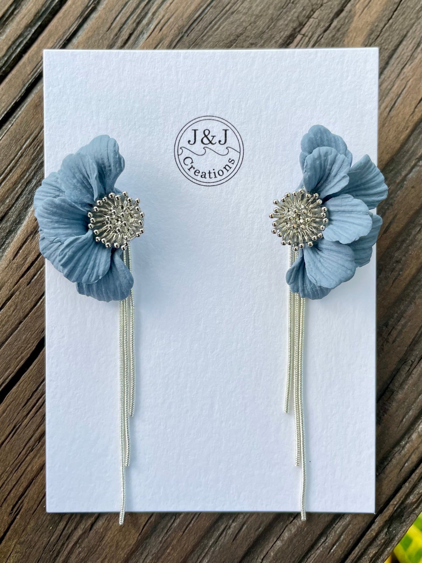 Bluestone with Silver Tone (worn with or without chain)