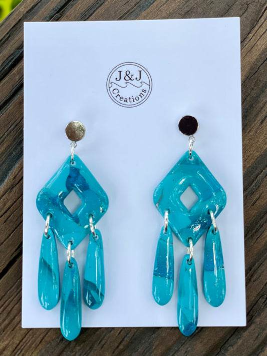 Turquoise & Silver Dangle