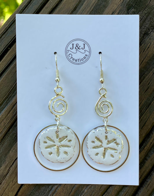 Sand Dollar Silver Tone