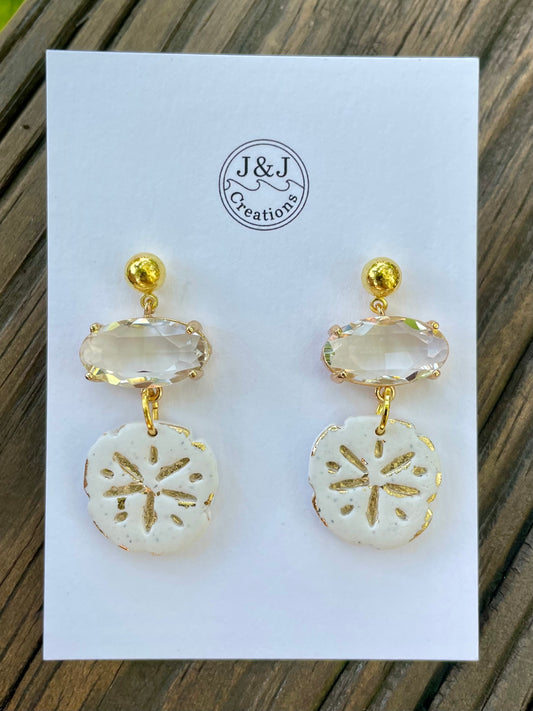 Sand Dollar Bling Gold Tone