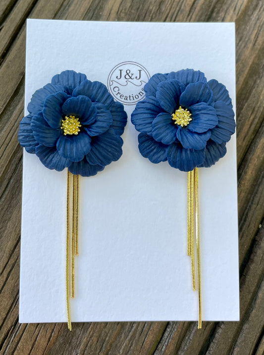 Navy with Gold Tone (worn with or without chains)