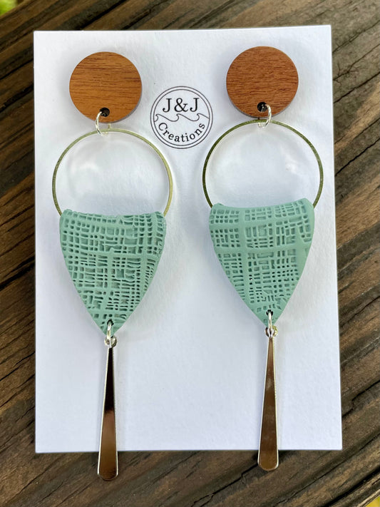 Green with Silver Tone