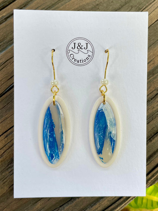 Blue & Off White with Gold Tone