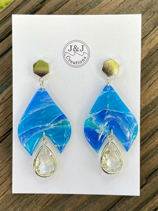 Blue & Aqua with Silver Tonw