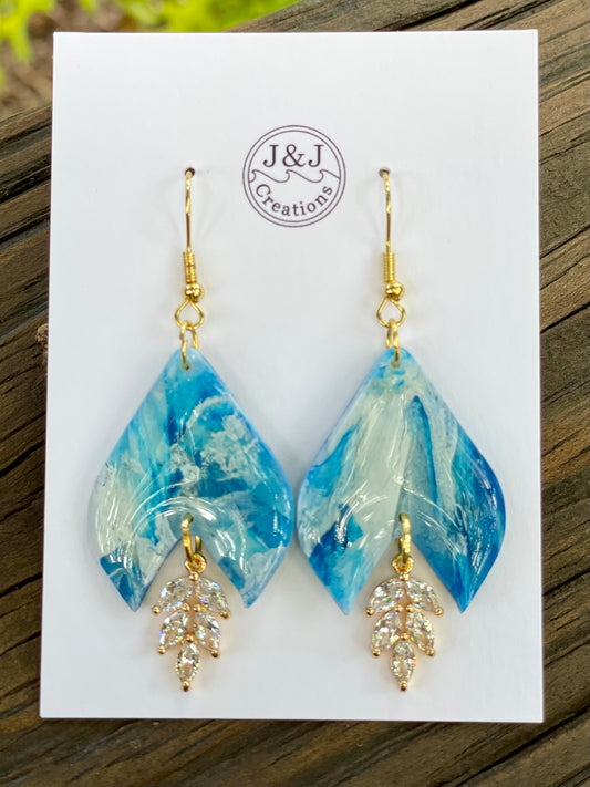 Blue & White with Gold Tone