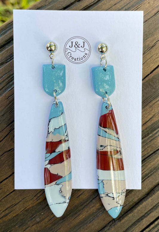 Multi Color Dangles with Silver Tone