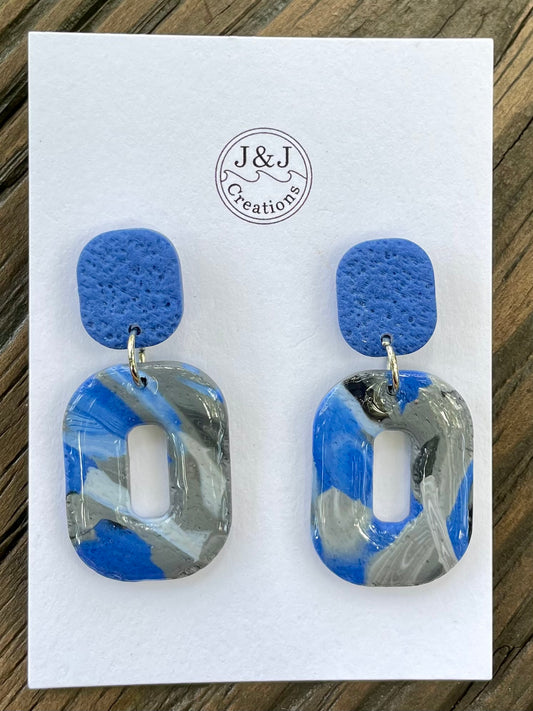 Blue & Grey with Silver Tone