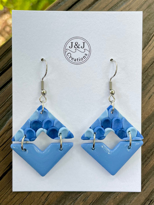 Shades of Blue with Silver Tone