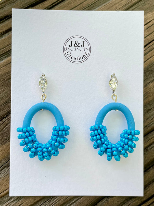 Bright Blue with Silver Tone