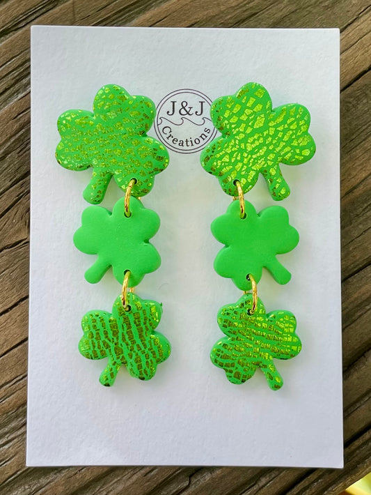 Shamrocks with Gold Tone