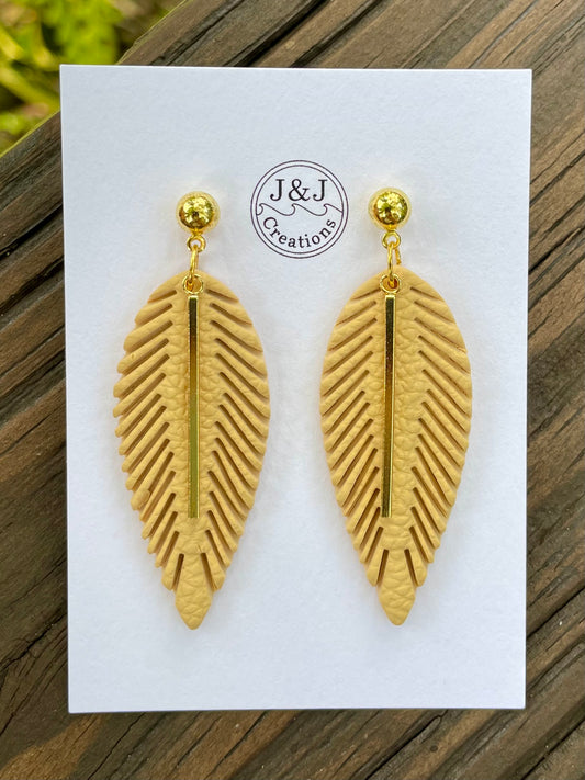 Mustard Faux Leather with Gold Tone