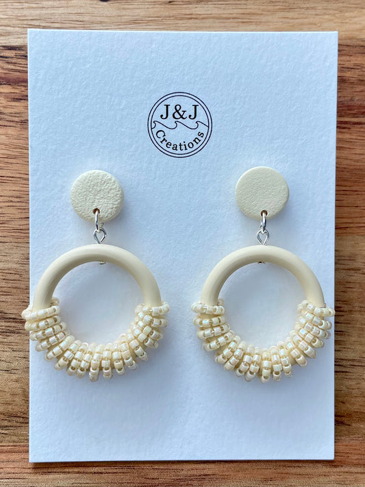 Cream with Silver Tone