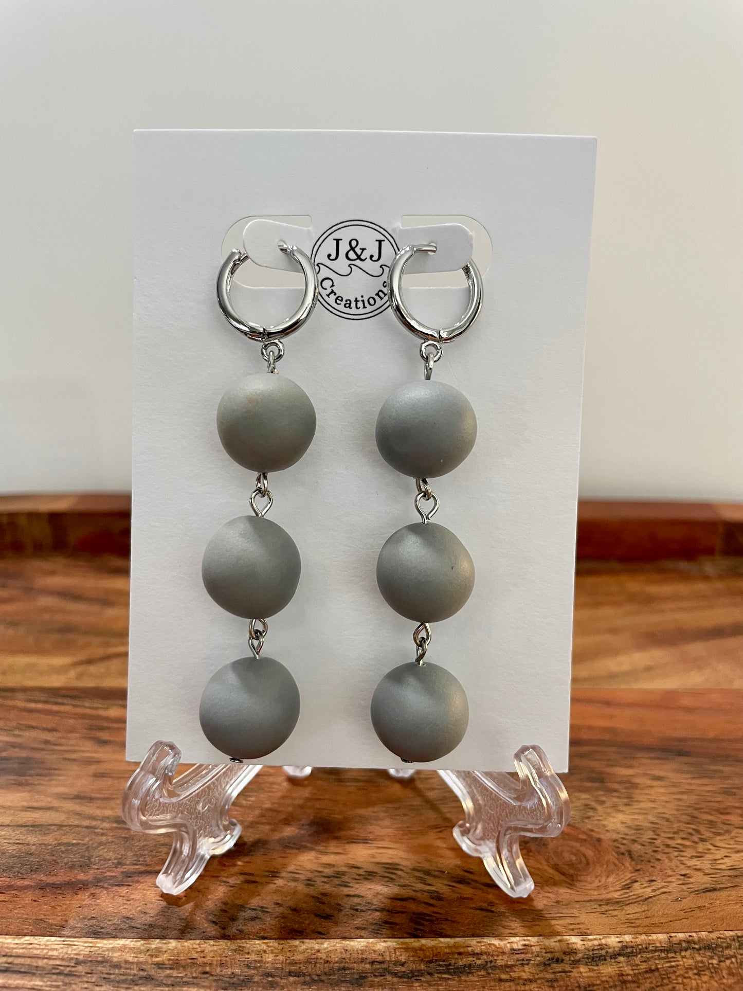 Hand Rolled Beads (Silver Tone)