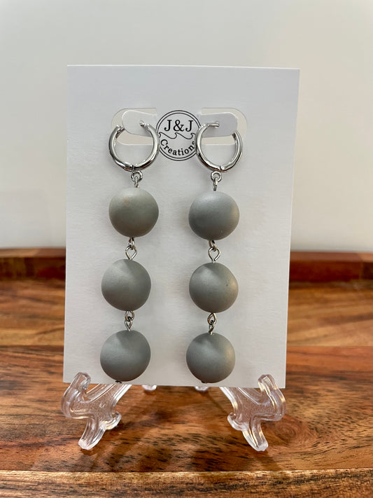 Hand Rolled Beads (Silver Tone)