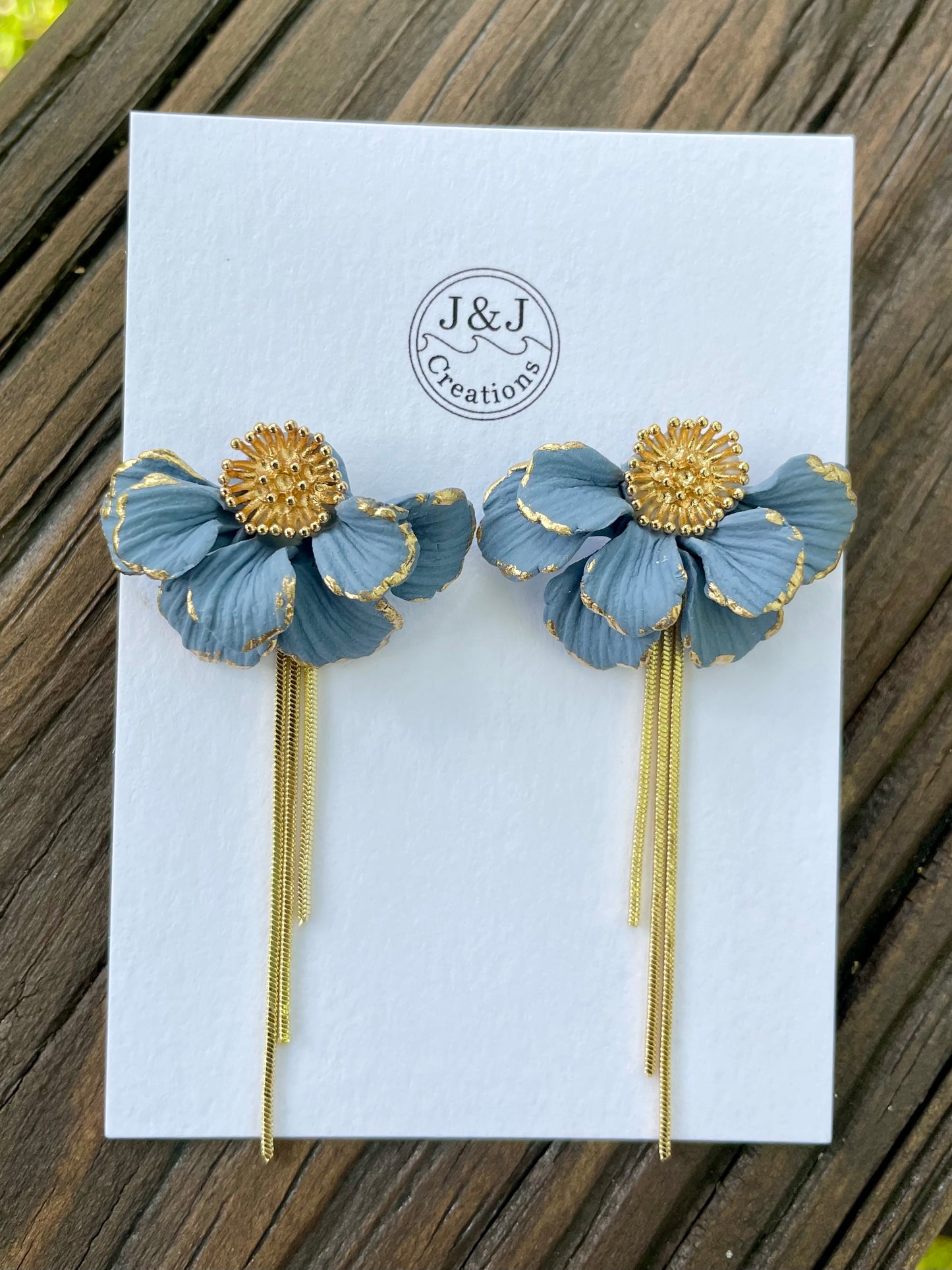 Bluestone with Gold Tone (worn with or without chain)