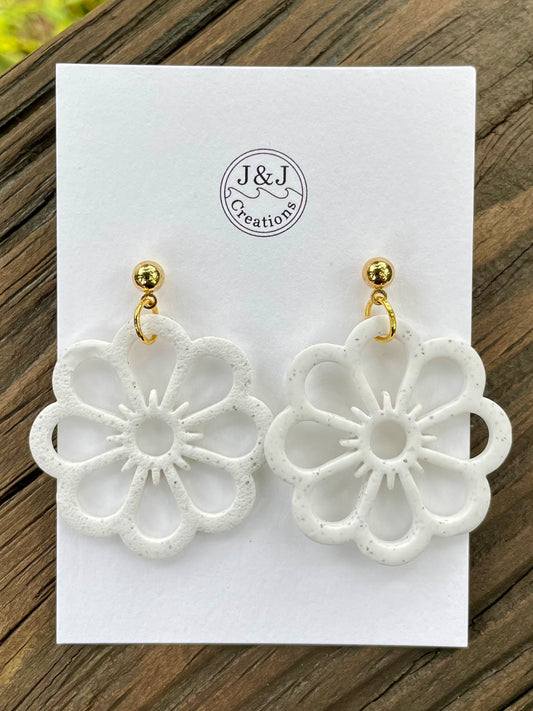 White Speckled with Gold Tone