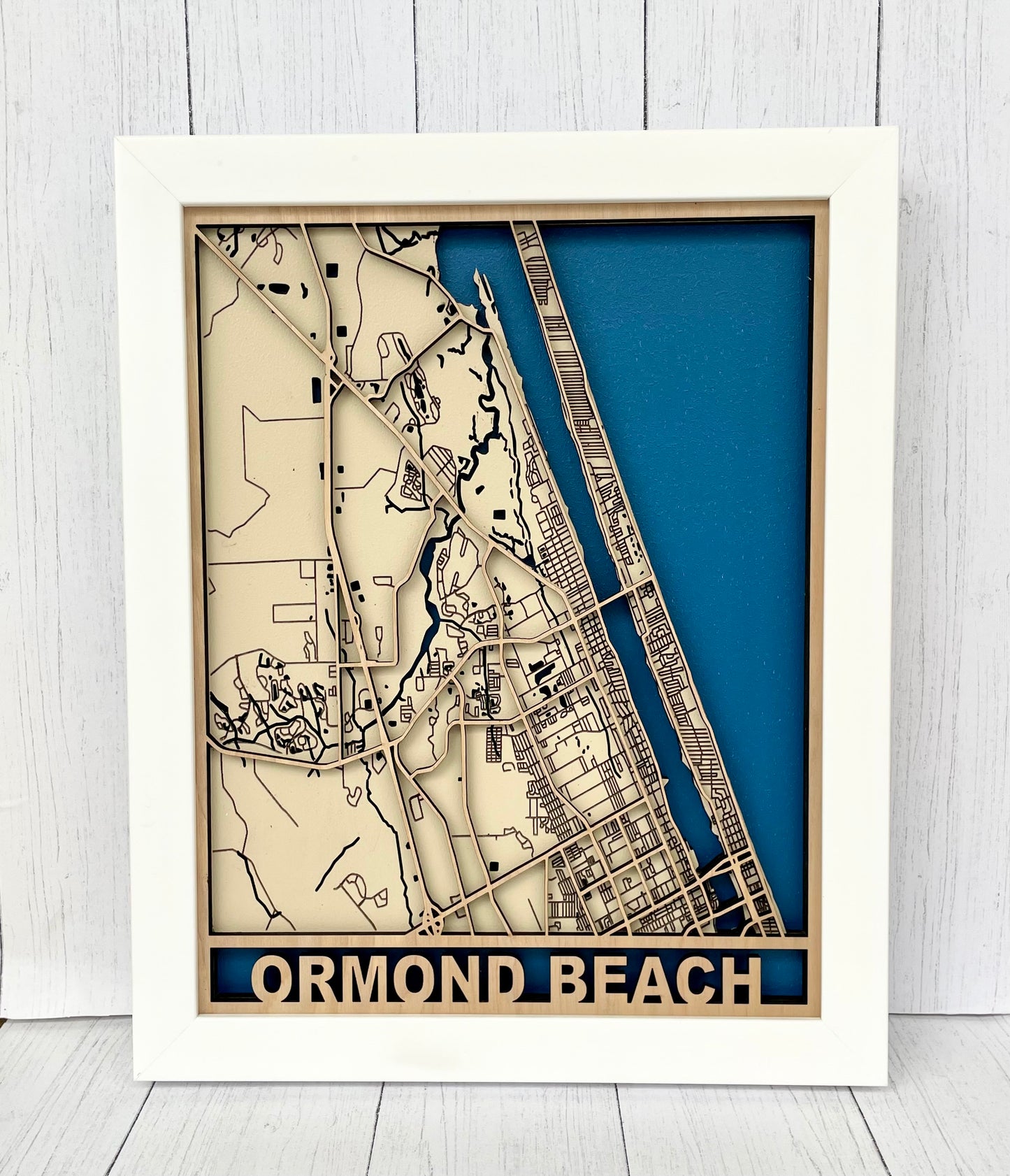11" x 14" Ormond Beach 3D Map