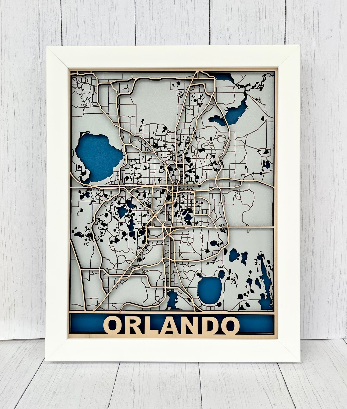 11" x 14" Orlando 3D Map
