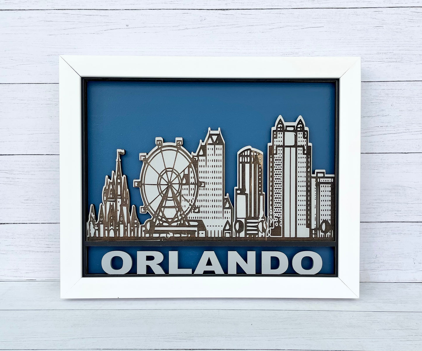 11"x 14" Orlando Skyline 3D