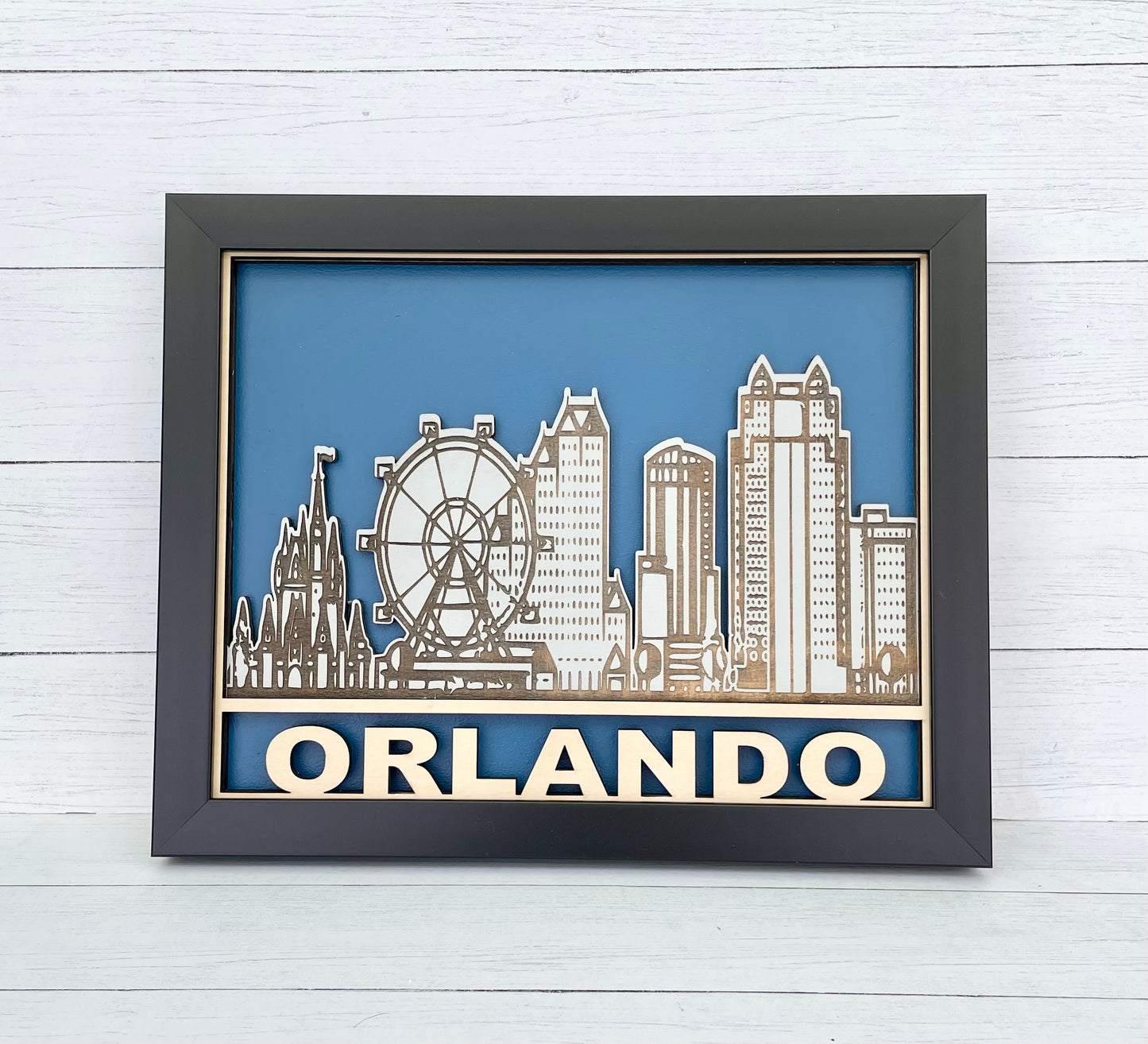 11"x 14" Orlando Skyline 3D